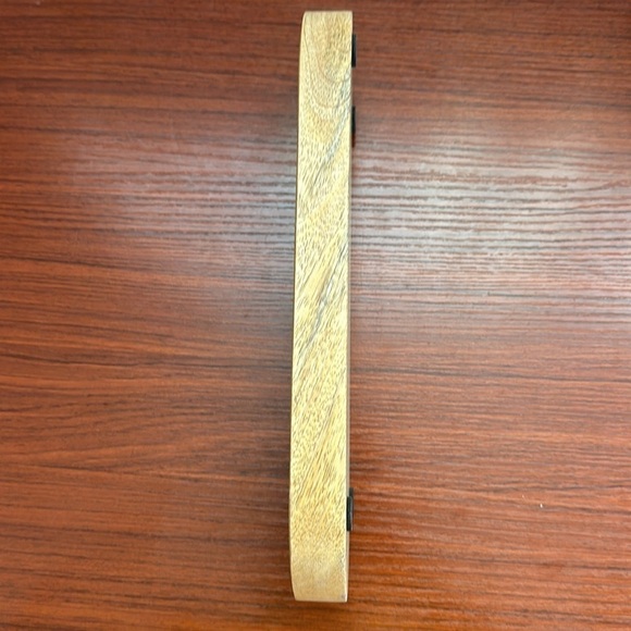 Adorable Rainbow striped wooden 12 inch trinket tray trinket dish decorative - Picture 5 of 6